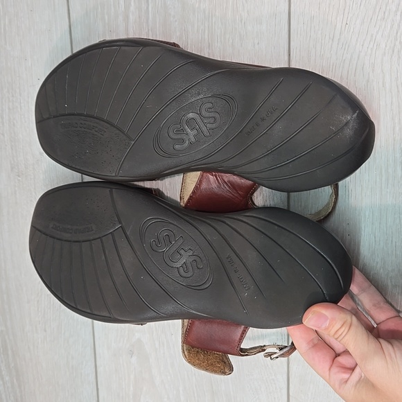 SAS Women Comfort Tripad Brown Leather Sandals Shoes Sz 8.5WW - Picture 9 of 10